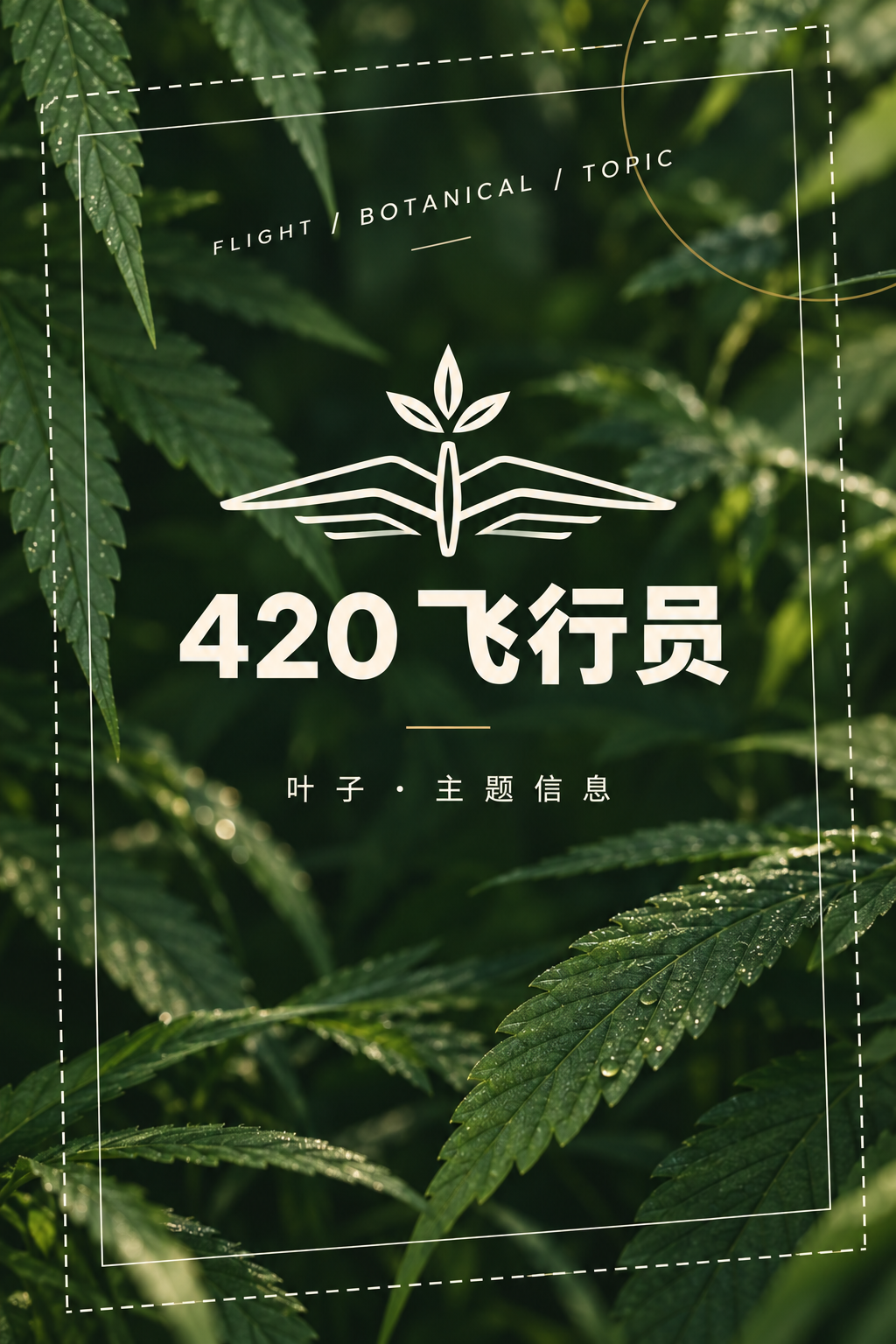420飞行员与叶子主题信息视觉图